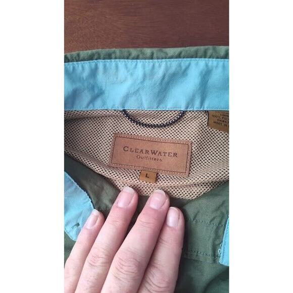 Clear Water Outfitters Cotton long Sleeve Button Down Shirt Size Large - Picture 3 of 5